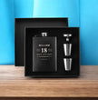 18th Birthday Hip Flask Gift Set Whiskey Label Themed