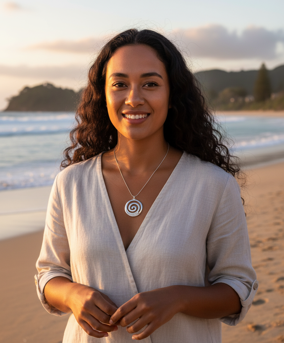 Sterling Silver Koru Necklace Beautiful Kiwi Necklace Gift