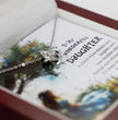 Daughter Gifts, Sterling Silver Necklace with personalised Message Card Gift