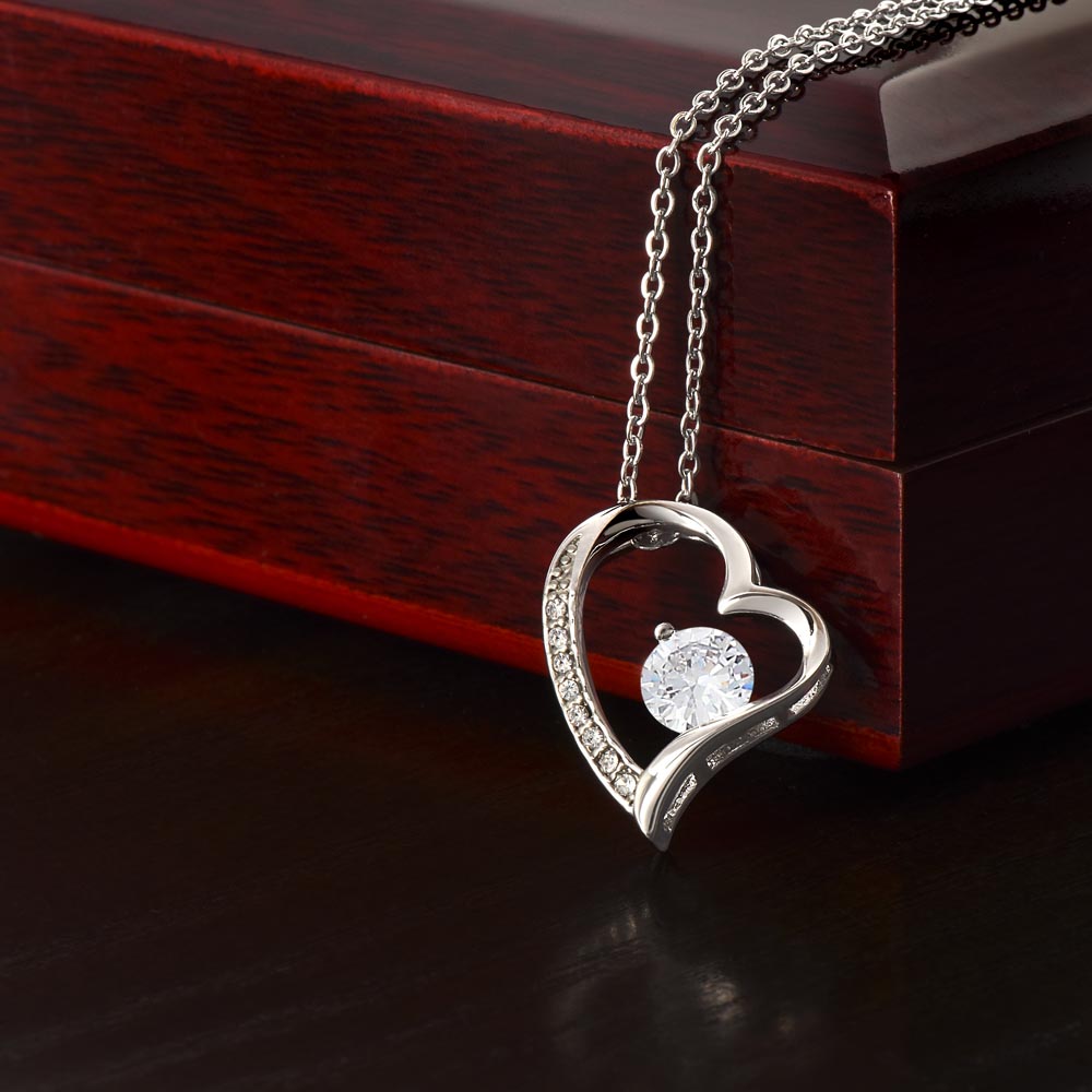 To My Bonus Daughter Beautiful Heart Necklace for Daughter-In-Law