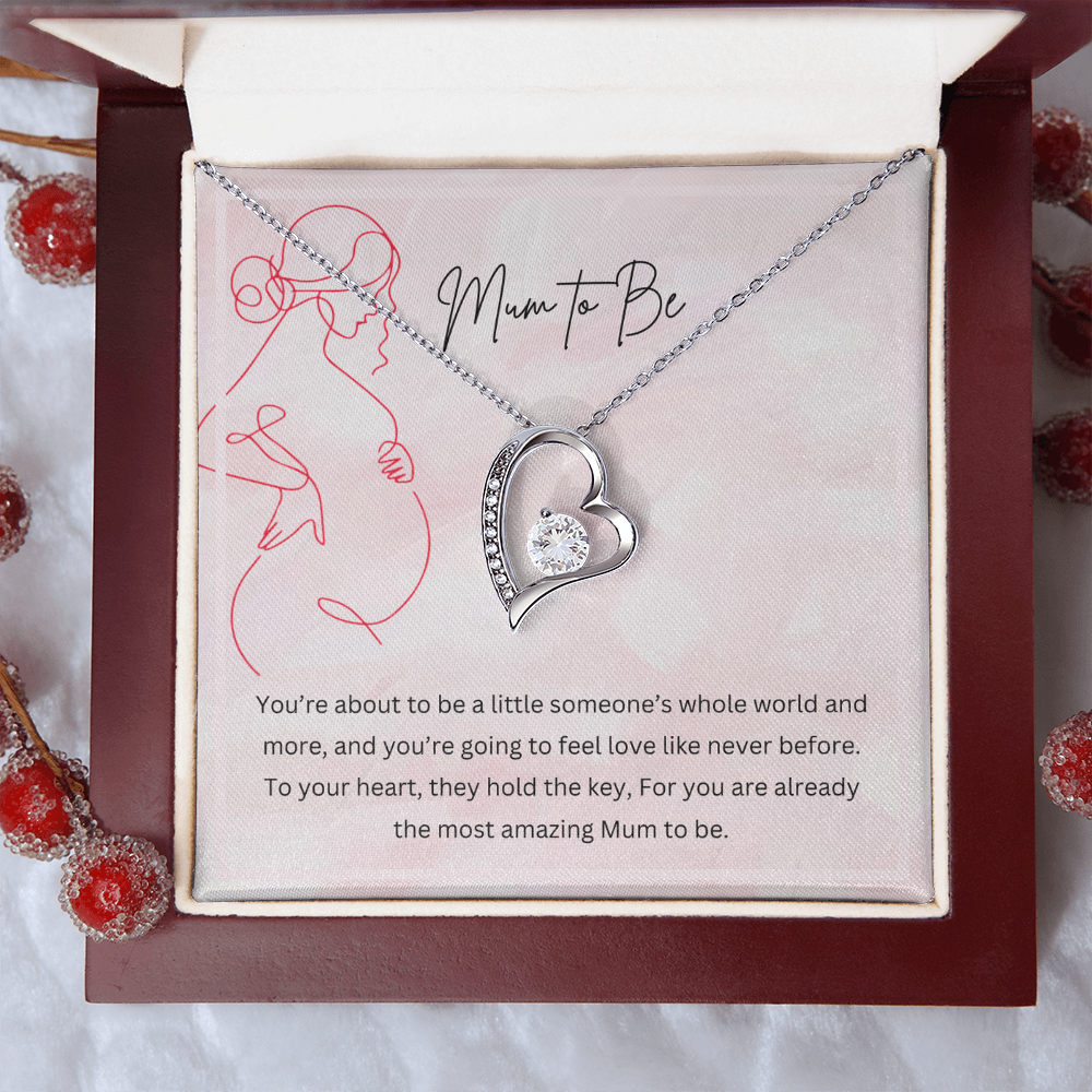 Mum to Be - Necklace Gift for New Mother Personalised Message Card