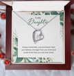 Silver Heart Necklace For Daughter -Gift Jewellery from Mum, Dad with Message Card & Gift Box