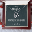 To My Bonus Daughter Beautiful Heart Necklace for Daughter-In-Law