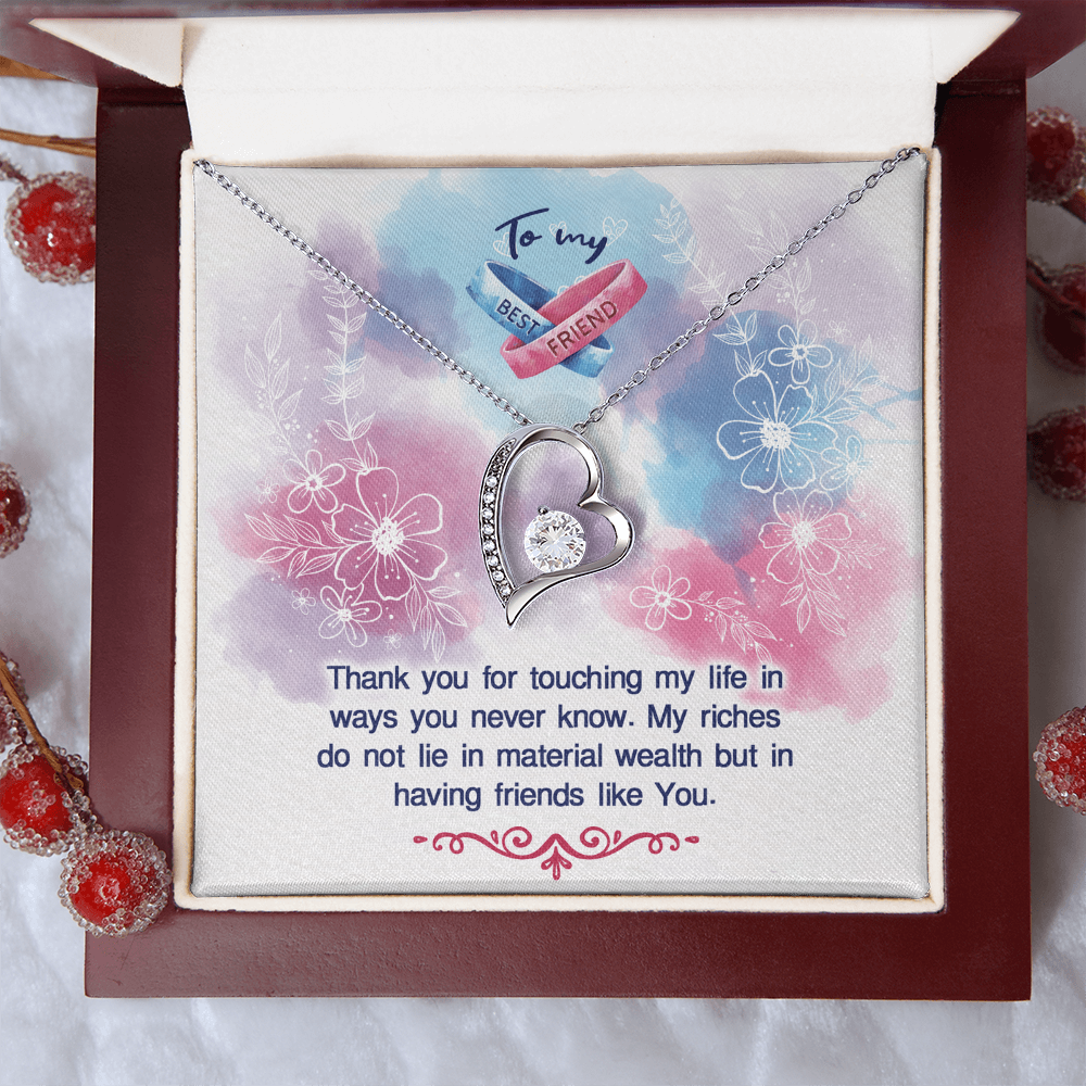 To My Best Friend - Love Heart Necklace Gift Boxed For your Bestie