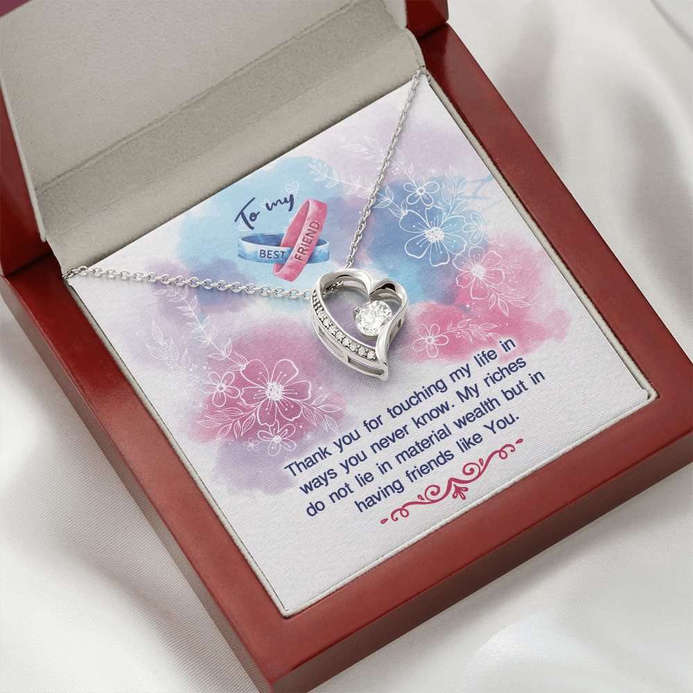To My Best Friend - Love Heart Necklace Gift Boxed For your Bestie