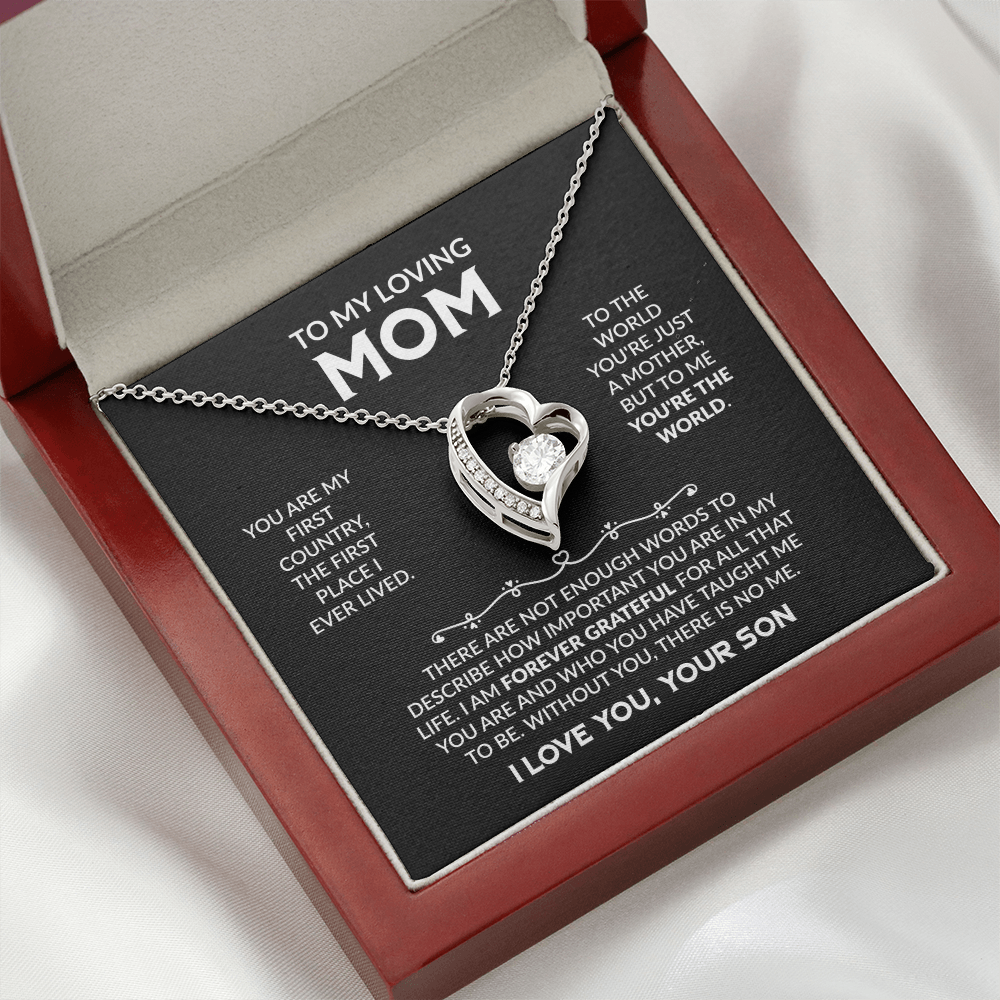 To My Loving Mom - The Perfect Necklace Gift  Set For Your Mother