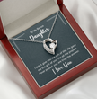To My Bonus Daughter Beautiful Heart Necklace for Daughter-In-Law