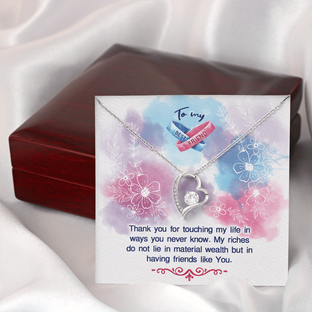 To My Best Friend - Love Heart Necklace Gift Boxed For your Bestie