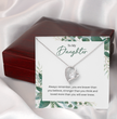 Silver Heart Necklace For Daughter -Gift Jewellery from Mum, Dad with Message Card & Gift Box