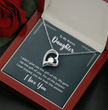To My Bonus Daughter Beautiful Heart Necklace for Daughter-In-Law