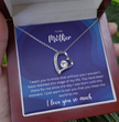To My Mother - Sterling Silver Necklace Personalised Gift With A Custom Message Card - Gift from Son / Daughter For Mum