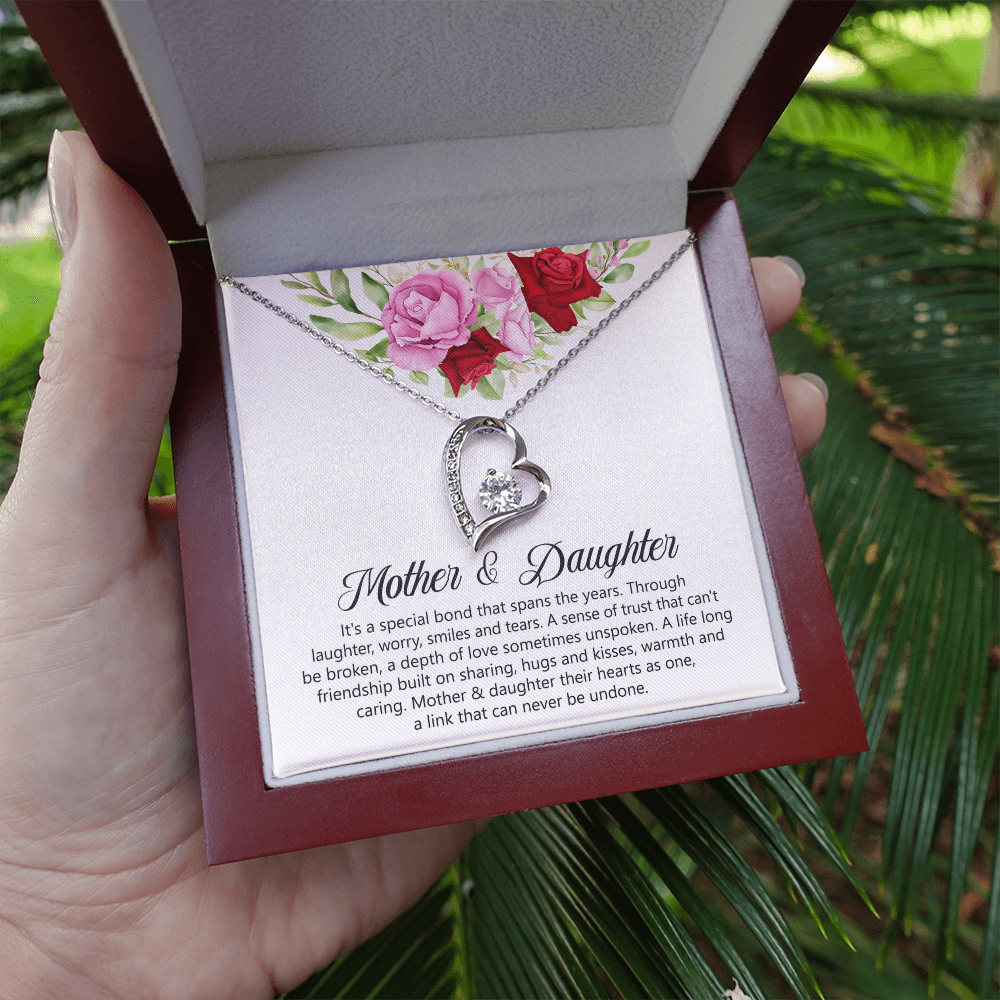 Mother & Daughters Heart Necklace Mother's Day Gift