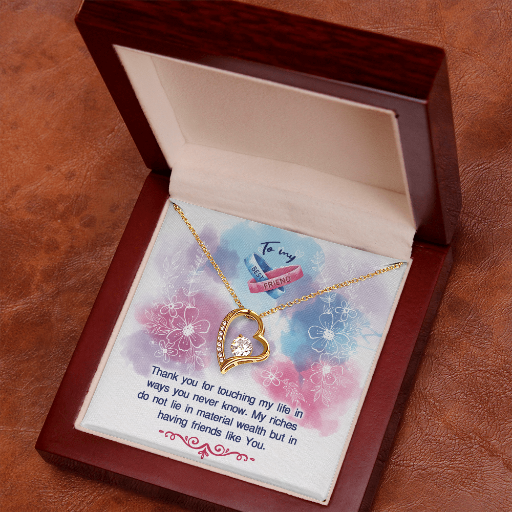 To My Best Friend - Love Heart Necklace Gift Boxed For your Bestie
