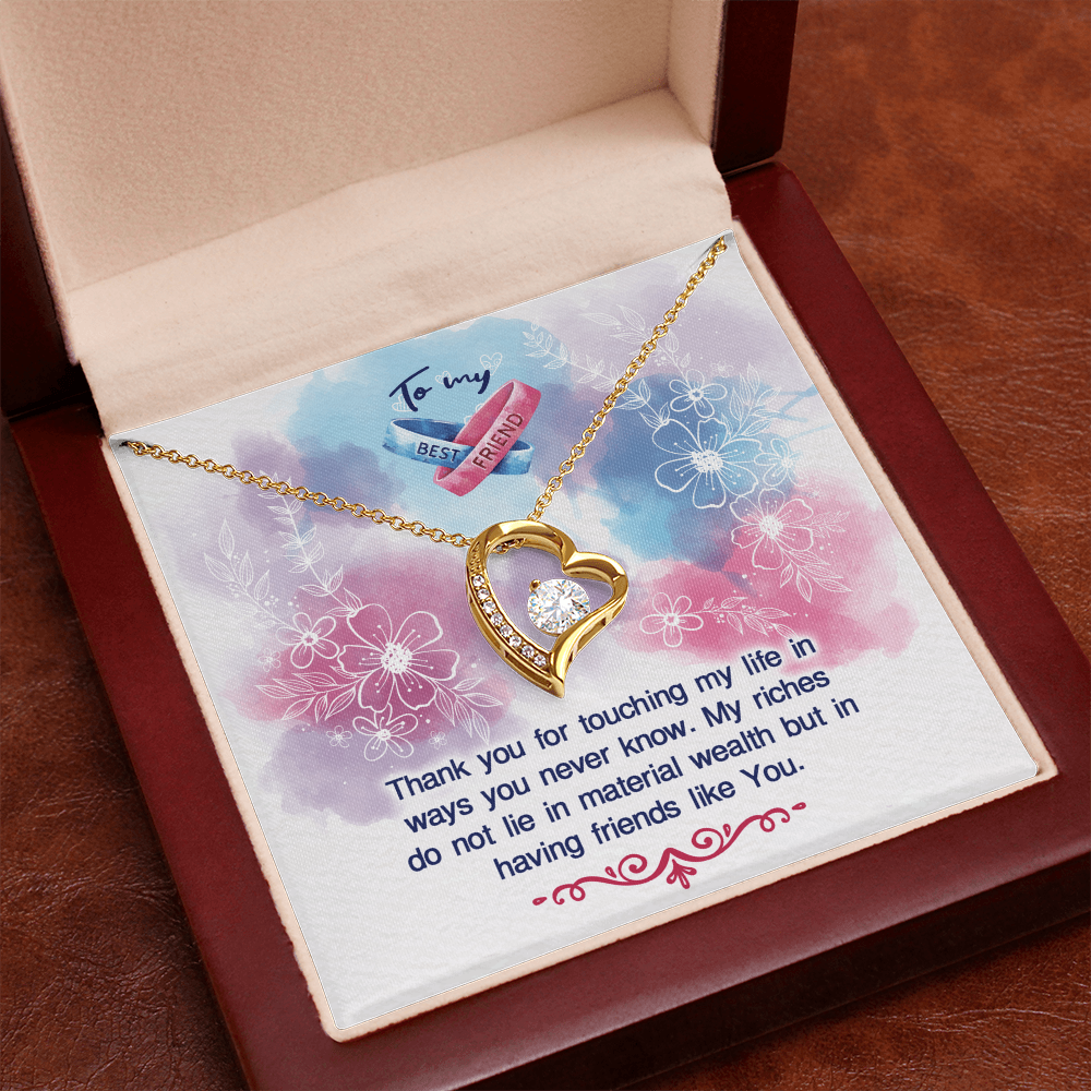 To My Best Friend - Love Heart Necklace Gift Boxed For your Bestie
