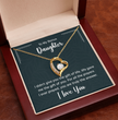 To My Bonus Daughter Beautiful Heart Necklace for Daughter-In-Law