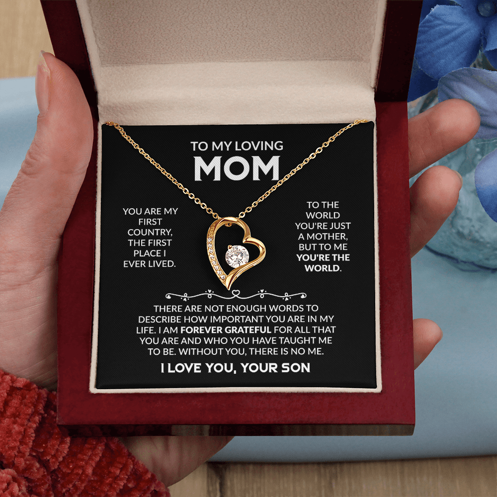 To My Loving Mom - The Perfect Necklace Gift  Set For Your Mother