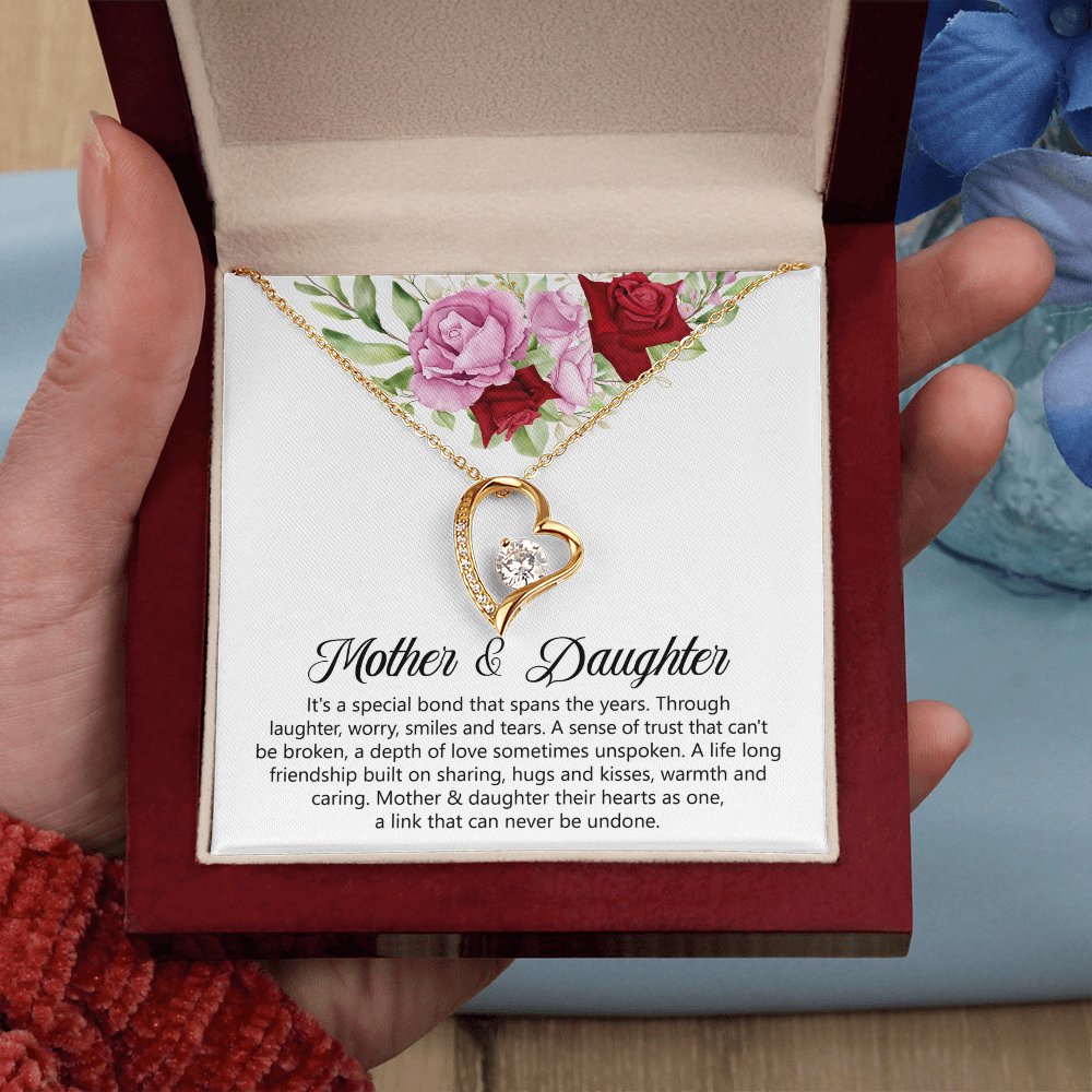 Mother & Daughters Heart Necklace Mother's Day Gift