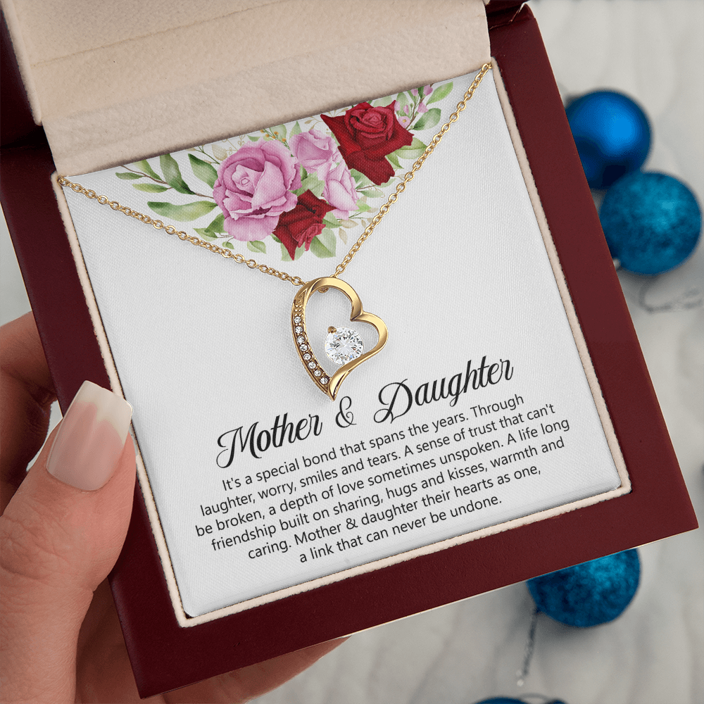 Mother & Daughters Heart Necklace Mother's Day Gift