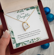 Silver Heart Necklace For Daughter -Gift Jewellery from Mum, Dad with Message Card & Gift Box