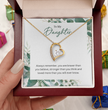 Silver Heart Necklace For Daughter -Gift Jewellery from Mum, Dad with Message Card & Gift Box