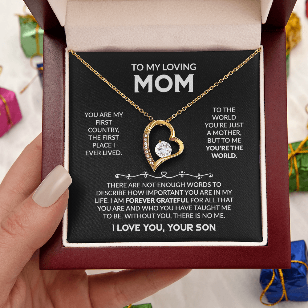 To My Loving Mom - The Perfect Necklace Gift  Set For Your Mother