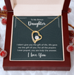 To My Bonus Daughter Beautiful Heart Necklace for Daughter-In-Law