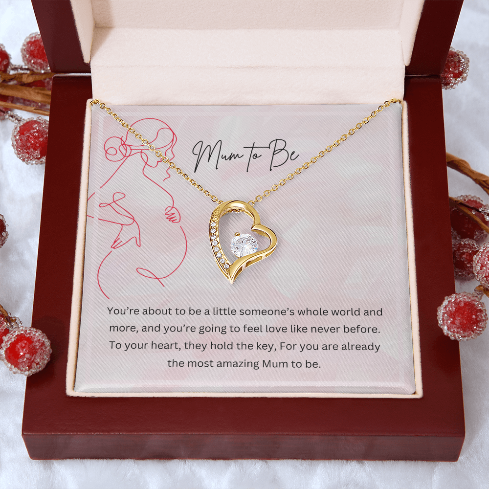 Mum to Be - Necklace Gift for New Mother Personalised Message Card