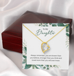 Silver Heart Necklace For Daughter -Gift Jewellery from Mum, Dad with Message Card & Gift Box