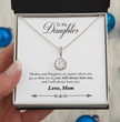 To My Daughter Love Mom - Beautiful Eternal Hope Gift Boxed Necklace