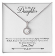 To My Daughter Love Dad - Beautiful Eternal Hope Gift Boxed Necklace