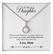 To My Daughter Love Mom - Beautiful Eternal Hope Gift Boxed Necklace
