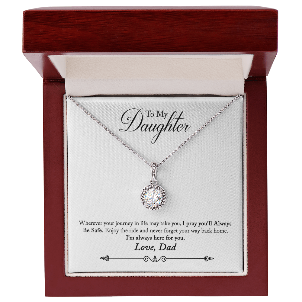 To My Daughter Love Dad - Beautiful Eternal Hope Gift Boxed Necklace