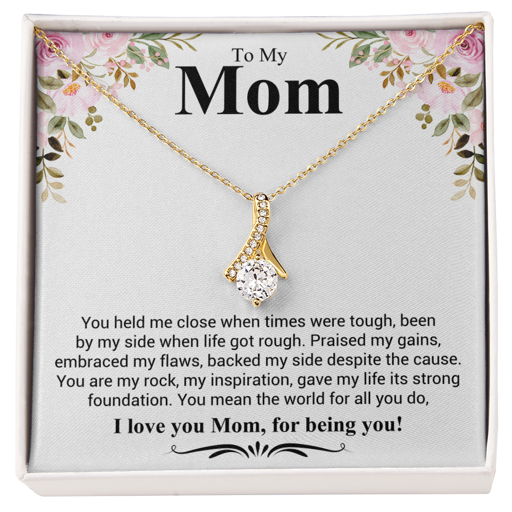To My Mom A Beautiful Poem Necklace Gift Set