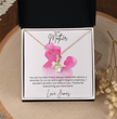To My Mother - Sterling Silver Necklace With Personalised Custom Message Card - Gift from Son / Daughter