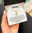 To My Mom A Beautiful Poem Necklace Gift Set