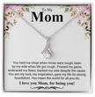 To My Mom A Beautiful Poem Necklace Gift Set