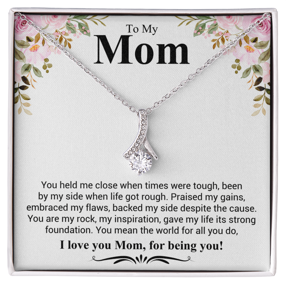 To My Mom A Beautiful Poem Necklace Gift Set