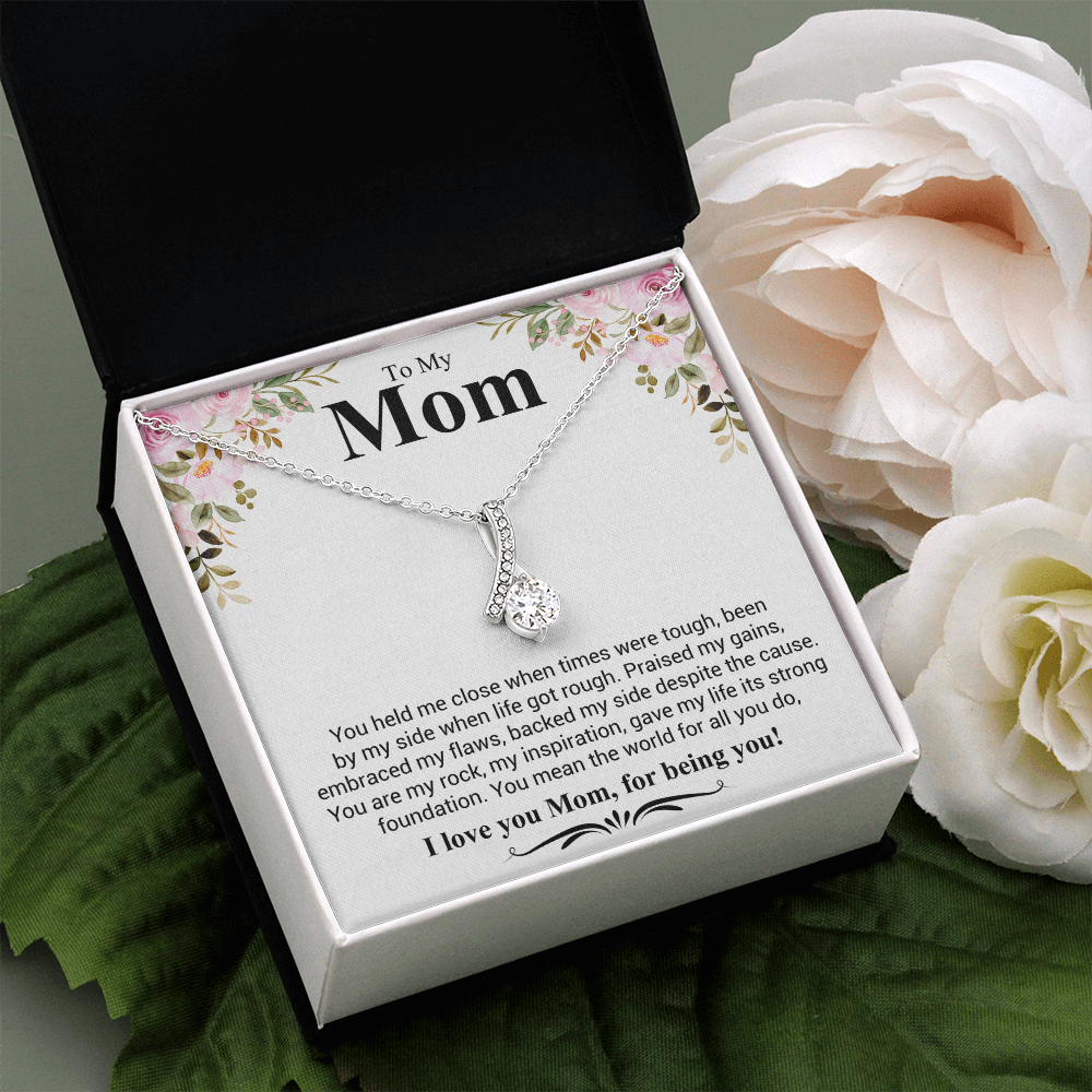 To My Mom A Beautiful Poem Necklace Gift Set