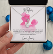 To My Mother - Sterling Silver Necklace With Personalised Custom Message Card - Gift from Son / Daughter