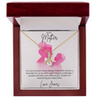 To My Mother - Sterling Silver Necklace With Personalised Custom Message Card - Gift from Son / Daughter