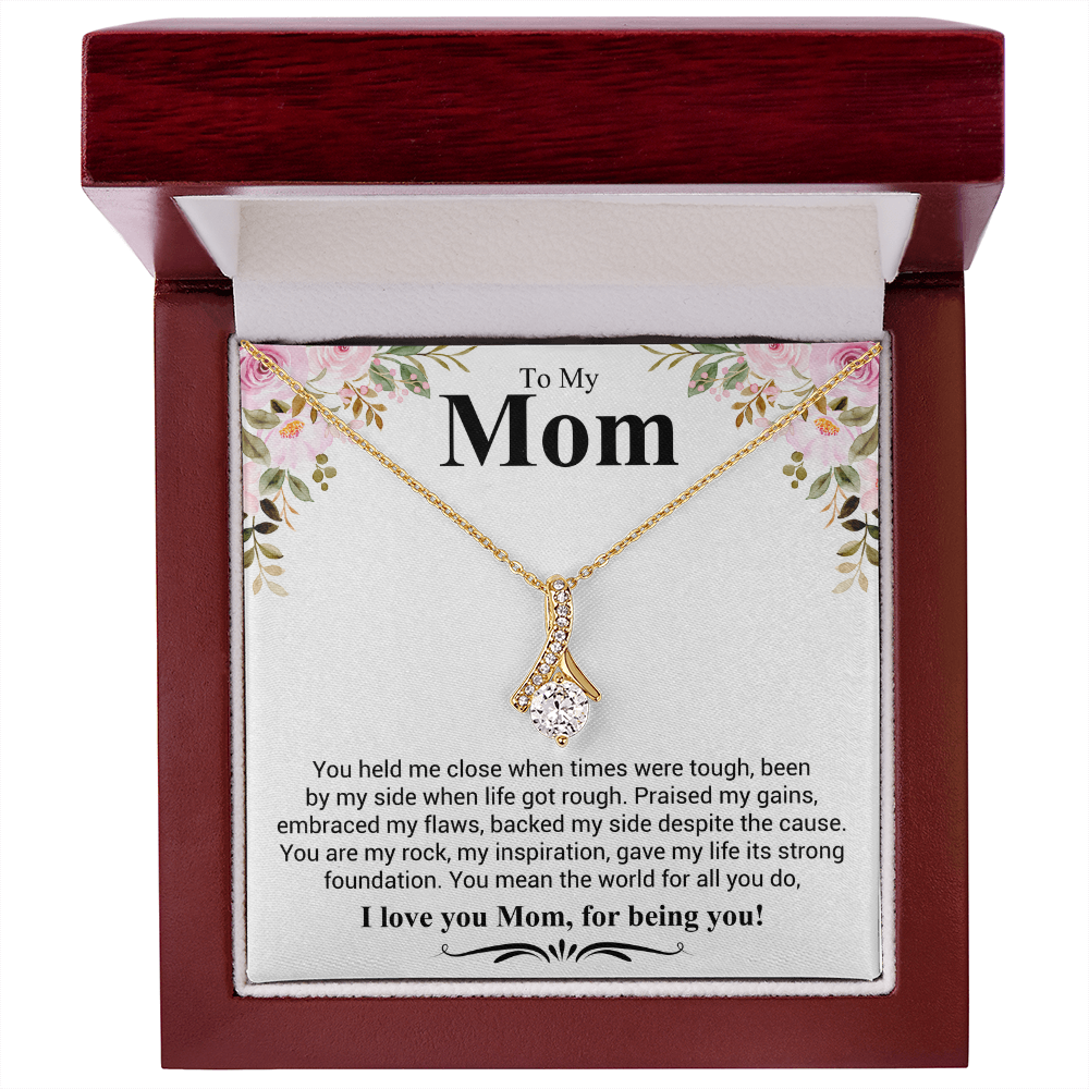 To My Mom A Beautiful Poem Necklace Gift Set