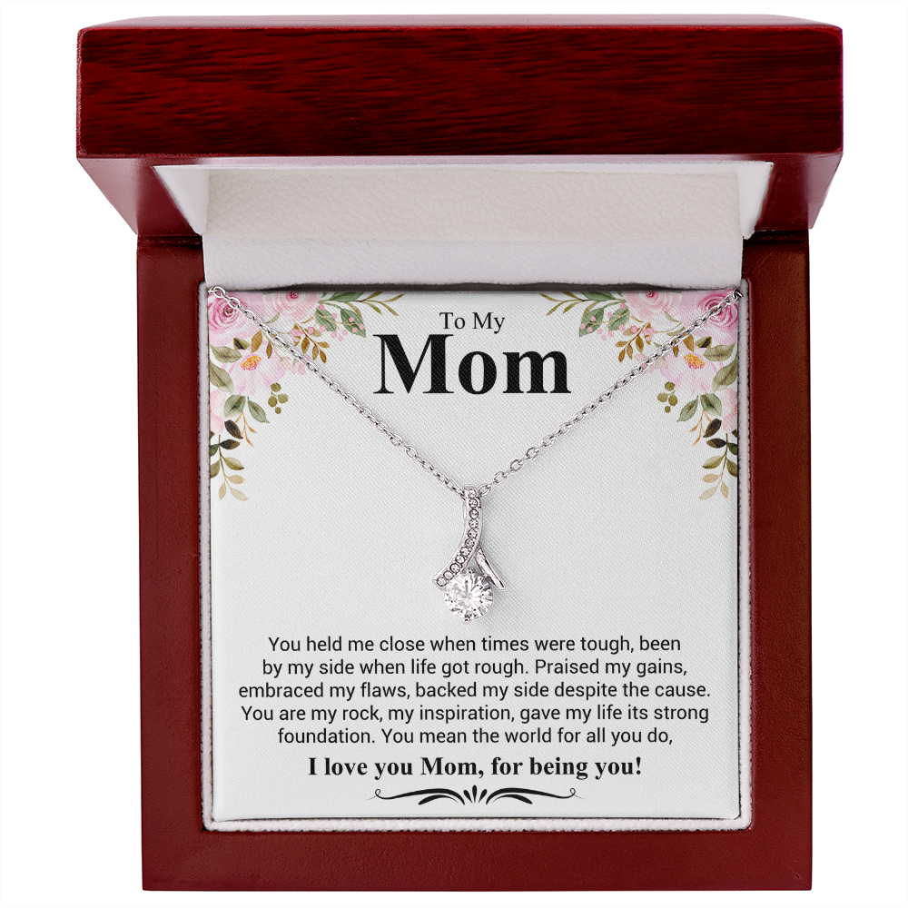 To My Mom A Beautiful Poem Necklace Gift Set