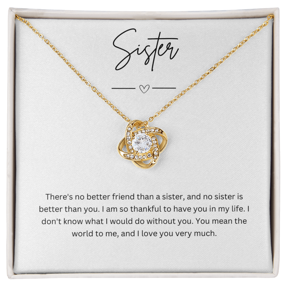 Gift For Sister - Beautiful Silver Necklace - Personalised Message Card