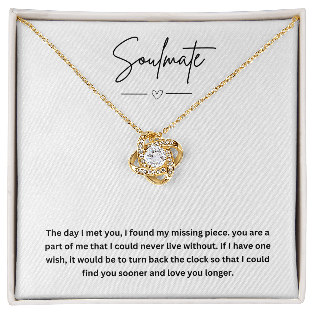 Soulmate Jewellery Gift - Choice of Beautiful Silver Necklace - Personalised Message Card