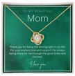 To My Beautiful Mom - Beautiful Love Knot Necklace From Son / Daughter