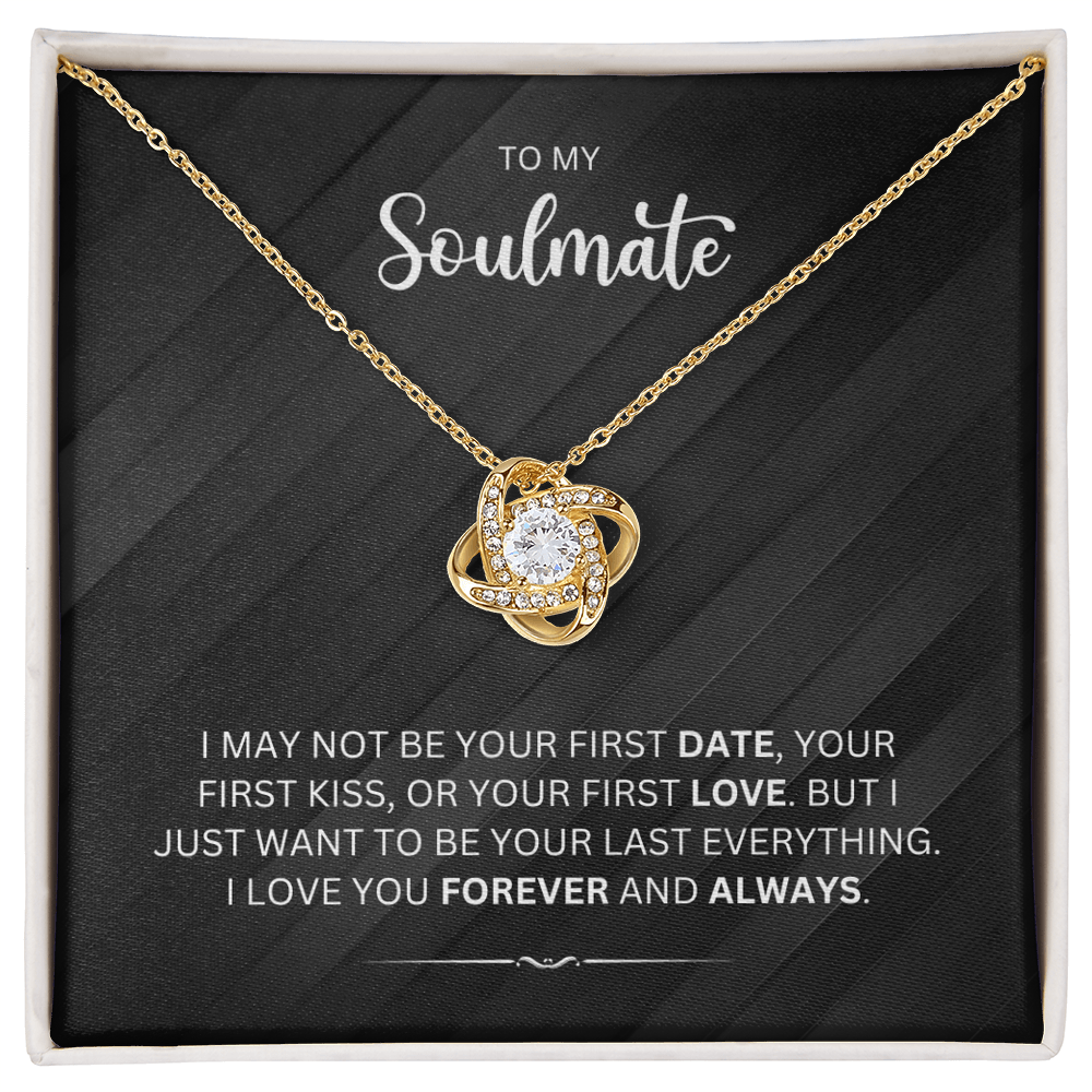 To My Soulmate - Choice of Beautiful Silver Necklaces in a Gift Box with a Custom Message Card - Gift for Her - Gift From Him