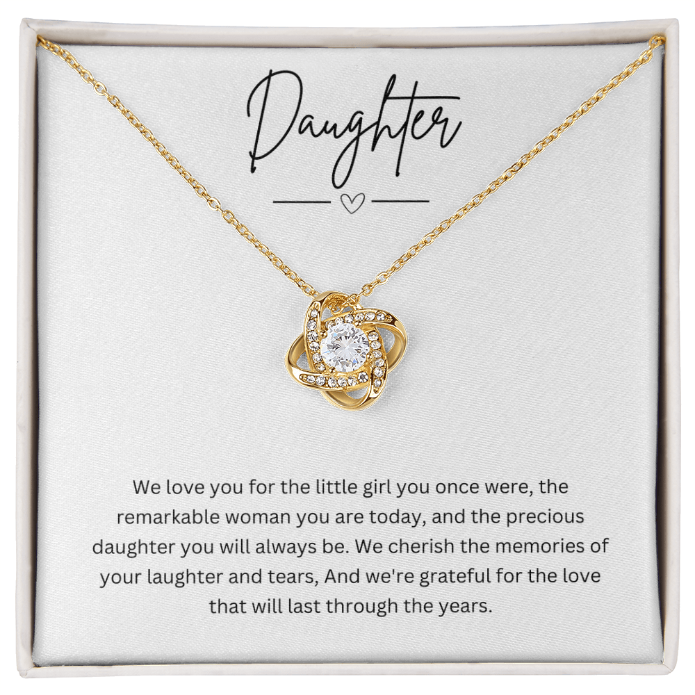 Gift For Daughter - Beautiful Silver Necklace - Minimal Design Personalised Message Card