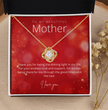 To My Beautiful Mother - Sterling Silver Necklace Personalised Gift With A Custom Message Card - Gift from Son / Daughter For Mum