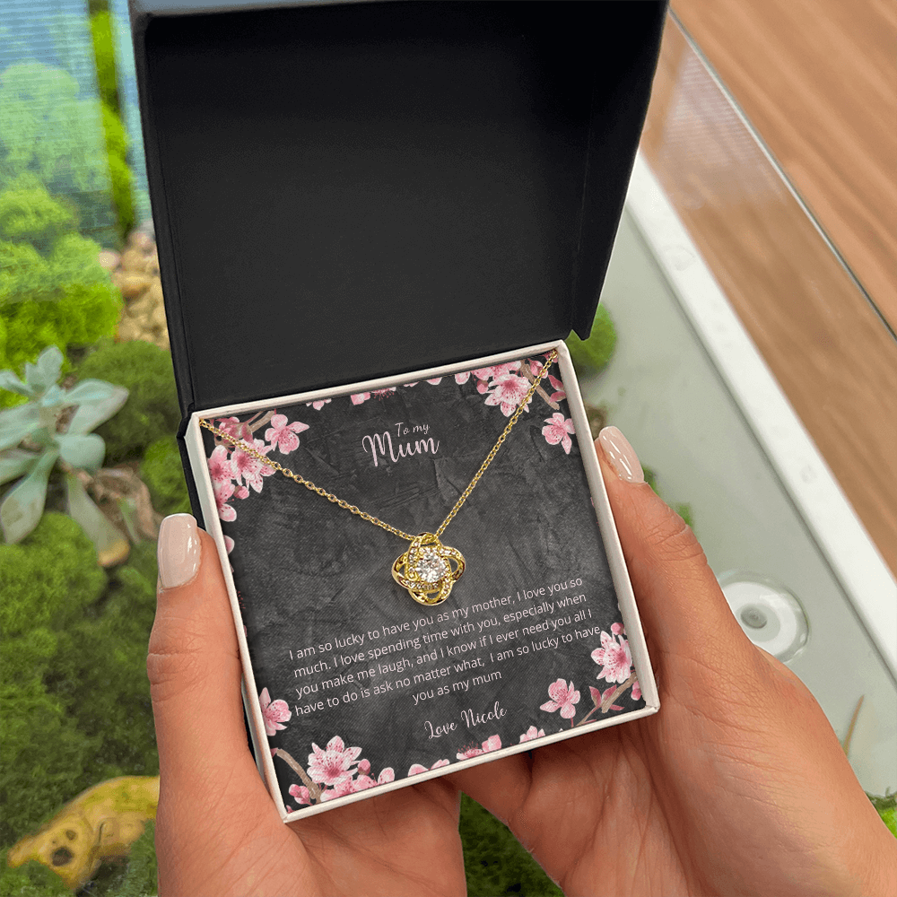 Beautiful Cherry Blossom Themed Gift Necklace For Your Mother