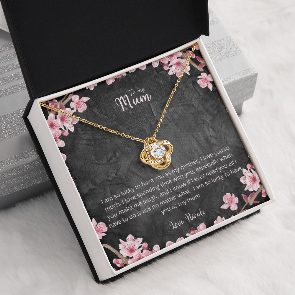 Beautiful Cherry Blossom Themed Gift Necklace For Your Mother